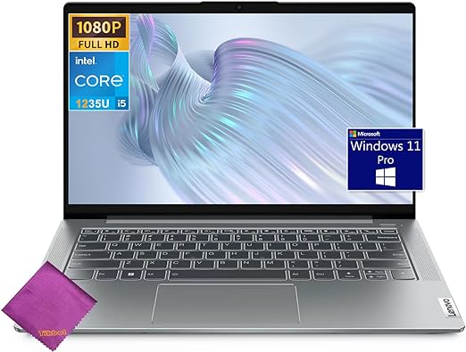 Lenovo 2023 IdeaPad 5i Business Laptop - 14" Full HD 1920 x 1080 Display - Intel Core i5-1235U - 8GB RAM - 512GB SSD - Windows 11 Pro - W/Cloth