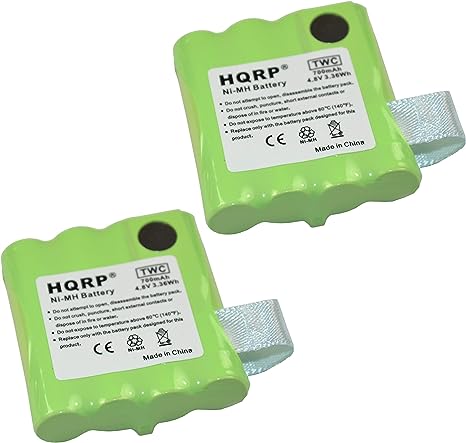 HQRP Two-Way Radio Rechargeable 2-Pack Battery Compatible with Midland BATT6R Replacement