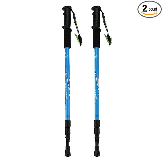 Ailegou 2 Pack Trekking Pole - Anti Shock Hiking / Walking / Trekking Trail Poles - 1 Pair