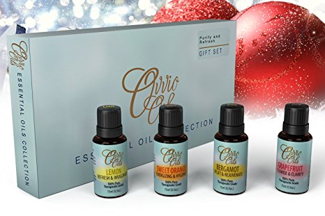 Purify and Refresh Essential Oils Collection (Lemon, Sweet Orange, Bergamot, Grapefruit)