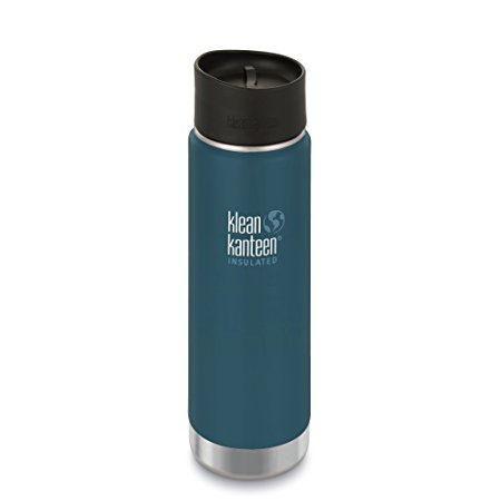 Klean Kanteen Wide Double Wall Vacuum Insulated Stainless Steel Coffee Mug with Leak Proof Café Cap 2.0