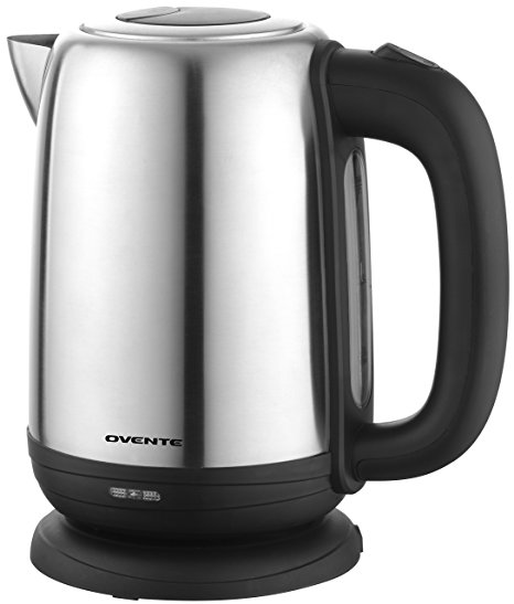 Ovente 1.7 Liter Stainless Steel Electric Kettle, BPA Free, Brushed (KS27S)