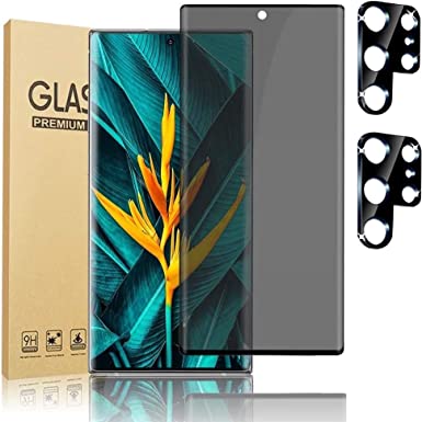 [1 2 Pack ]Galaxy S22 Ultra 6.8” Screen Protector and Camera Lens Protective film/Anti-Spy/9H Hardness/Easy to Install/3D Full Coverage Tempered Glass Screen Protector for Samsung Galaxy S22 Ultra 5G