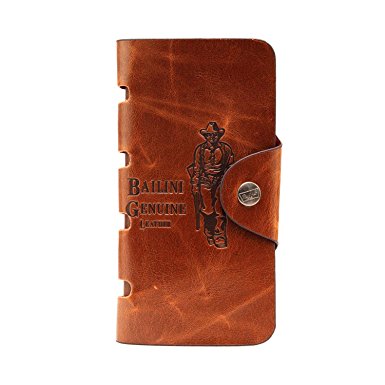 ZENTEII Genuine Leather Long Wallet Card Case