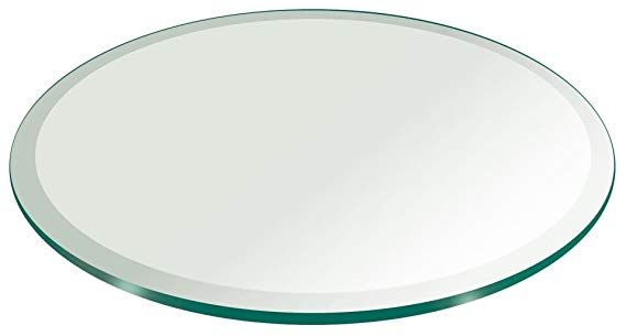 30" Inch Round Glass Table Top 3/8" Thick Tempered Beveled Edge by Fab Glass and Mirror