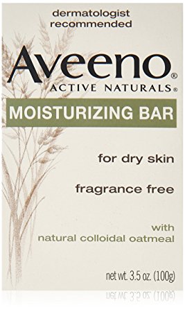 Aveeno Active Naturals Fragrance-Free Moisturizing Bar, 4 Count