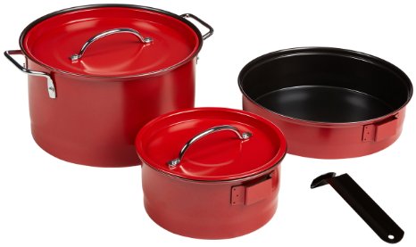 Coleman 2000016422 Cookware Set, Red, 6-Pc.