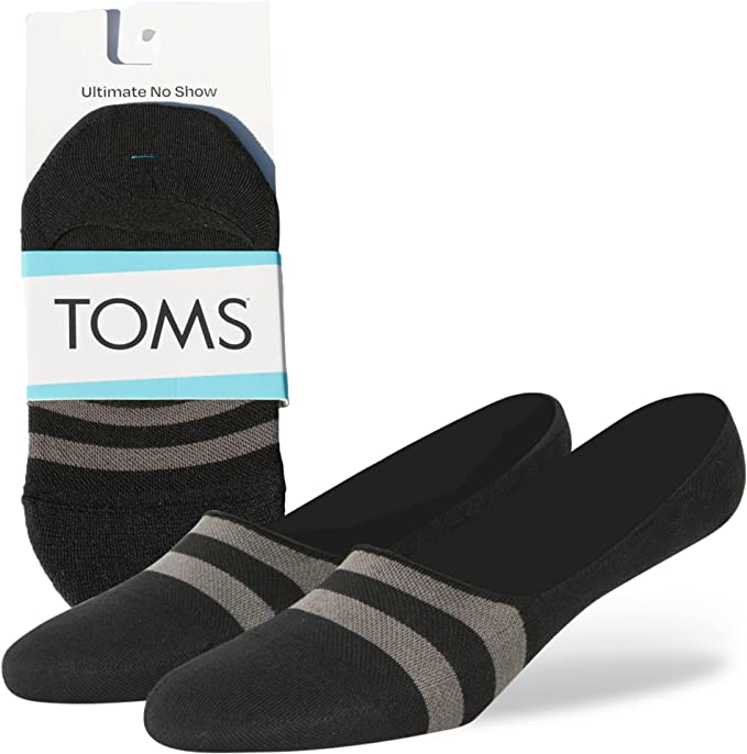 TOMS Ultimate No Show Socks, Non-Slip, Low Cut, Invisible, Single Pair