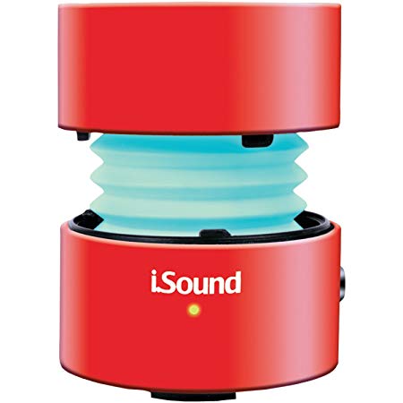 iSound Fire Waves Bluetooth Speaker with microphone and changing LED light effects (red)