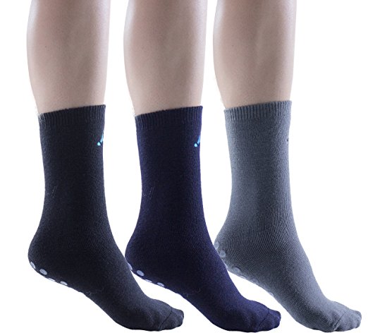 Sockbin Womens Cashmere Wool Slipper Socks, Soft, Non-Skid Silicon Gripper Sole