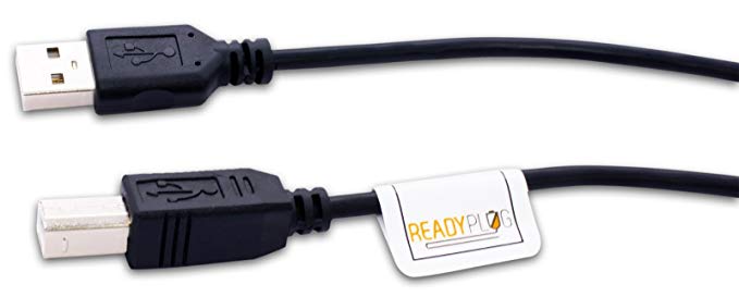 ReadyPlug USB Cable Compatible with Brother MFC-J480DW Wireless Inkjet Color All-in-One Printer (6 Feet, Black)