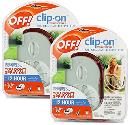 OFF! Clip-on Mosquito Repellent Fan, 2-Pack