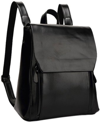 Tinksky Women Backpack Vintage Casual Handbag Leather Travel Bag