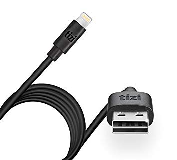 equinux Tizi Flip (10 feet, Black) Lightning Cable - Reversible Tizi Flip USB Lightning Charging Cable, Apple MFi Certified