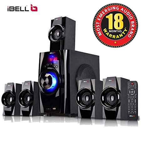 iBELL IBL2045DLX 5.1 Home Theater Speaker System Multimedia with FM Stereo, Bluetooth, USB/SD/MMC/AUX Function