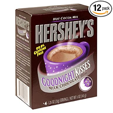 Hershey's Hot Cocoa, Goodnight Kisses, 4-Count Boxes (Pack of 12)