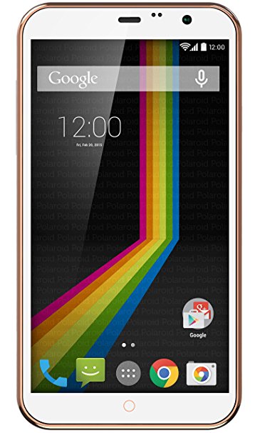 Polaroid A6WH 6-Inch Unlocked Smartphone, 4G Dual SIM Gsm, Android 4.4 KitKat, White