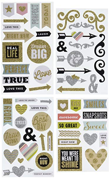 me & my BIG ideas Chipboard Stickers, Love This