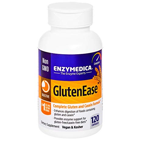 Enzymedica - GlutenEase, Complete Gluten & Casein Formula with Digestive Enzymes, 120 Capsules