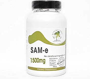 SAM-e 1500mg ~ 90 Capsules - No Additives ~ Naturetition Supplements