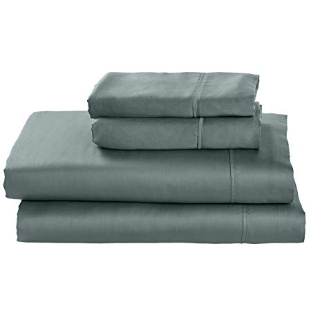Stone & Beam Wrinkle-Resitant 100% Tencel Bed Sheet Set, Queen, Lagoon