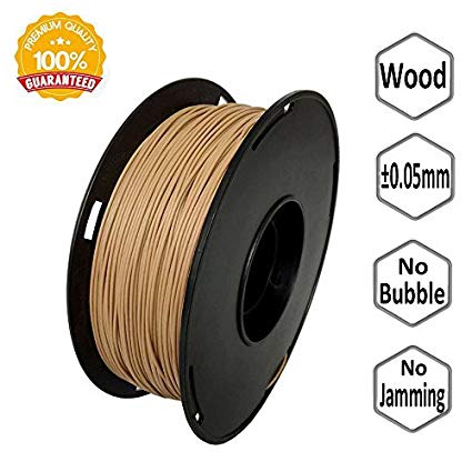 NovaMaker WOOD 3D printer filament - WOOD 1KG (2.2lb), Diameter Accuracy  /- 0.05mm