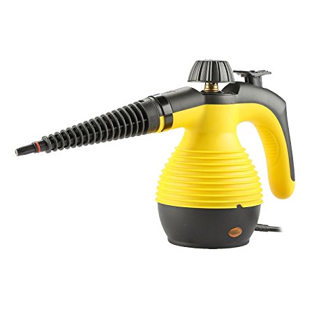 CO-Z Handheld Pressurized Steam Window Cleaner 10oz./300ml Large Tank & 3m/10ft Power Cord & 9-Piece Accessories for Stain Removal, Carpets, Curtains, Car Seats, Kitchen Surface & More