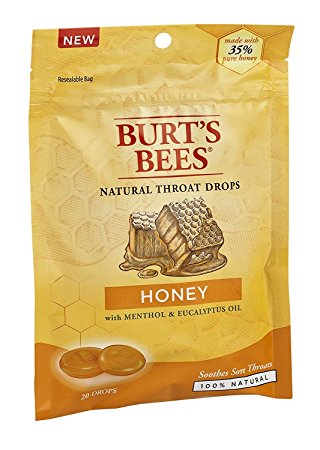 Honey Throat Drops Burt's Bees 20 Lozenge(pack of 3)