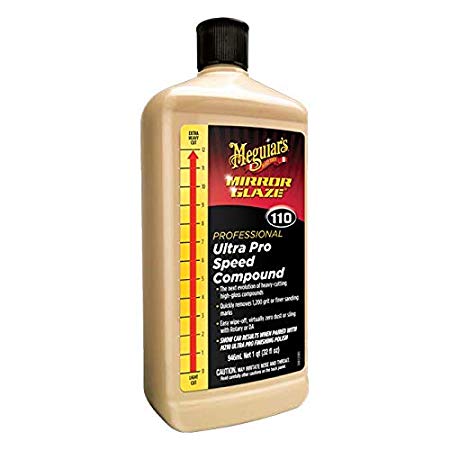 Meguiar's M110 Mirror Glaze Ultra Pro Speed Compound – Heavy Cut, High Gloss - M11032, 32 oz