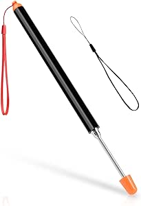 Vicloon Teachers Pointer, Telescopic Pointer Stick, Hand Pointer Extendable Retractable Pointer Teacher Pointer Stick with Lanyard for Presentations Teaching, Lecture,Office