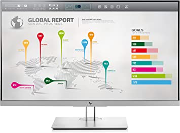 HP EliteDisplay E273q 27-Inch Screen LED-Lit Monitor Black/Silver (1FH52A8#ABA)