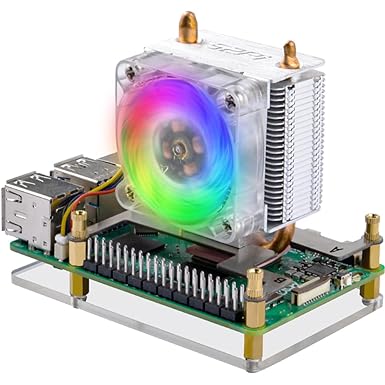 GeeekPi ICE Tower Cooler for Raspberry Pi 5, with Aluminum Heatsink with Cooling Fan for Raspberry Pi 5 4GB/8GB (Raspberry Pi 5 is NOT Included)
