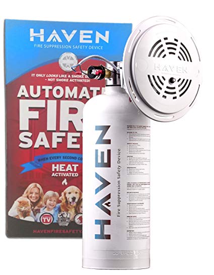 Haven Automatic Heat-Activated Fire Extinguisher, Non-Toxic, ABC, 5 Year Worry-Free Industrial and Urban Protection -Great for Home, Kitchen, Office, Apartment, High Rise Buildings. Get Peace of Mind