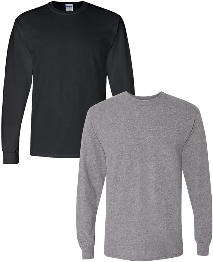 Gildan Adult DryBlend Long Sleeve T-Shirt, Style G8400, 2-Pack