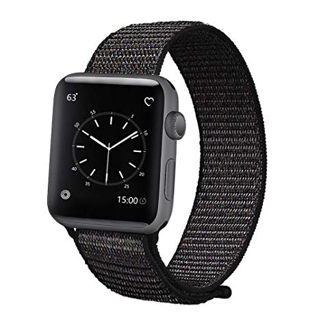 Sport Loop Band for Apple Watch 42mm 38mm, Lightweight Breathable Nylon Sport Strap Replacement Bands for iWatch Apple Watch Series 3, Series 2, Series 1