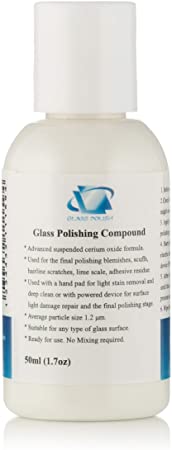 GLASS POLISH GP14003 Fine Grade Glass Polishing Compound, Glass Polishing Solution for any type of glass / 50ml