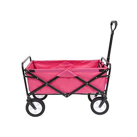 Mac Sports Collapsible Folding Outdoor Utility Wagon, Pink