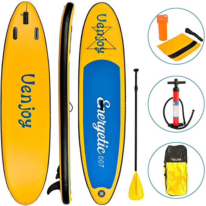 Uenjoy Inflatable Sup 11'30"x6" All Around Paddle Board, W/Full Accessories, Perfect for Yoga Fishing Touring