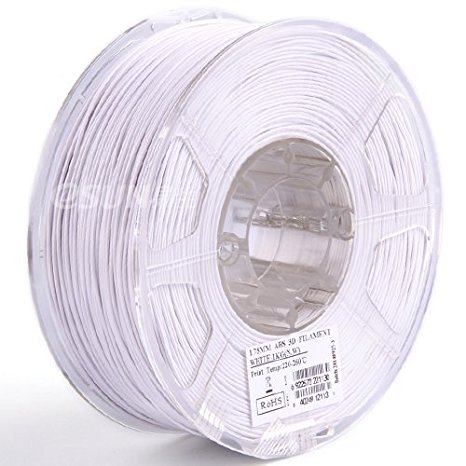 eSUN 3mm White ABS  3D Printer filament 1kg Spool (2.2lbs), White