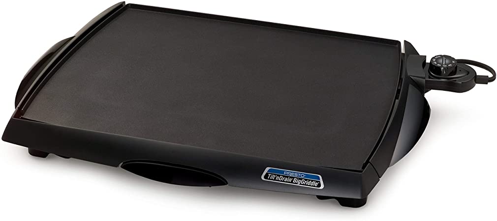 Presto 07046 Tilt 'n Drain Big Griddle Cool-Touch Electric Griddle (Renewed)