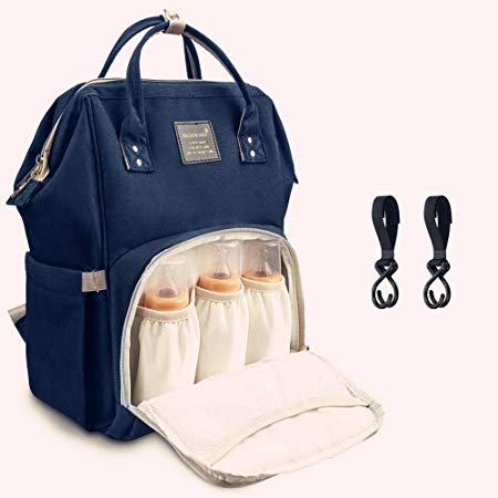 Diaper Bag Backpack for Baby Care, Multi-Functional Waterproof Travel Backpack Nappy Tote Bags Large Capacity Creative Fashion Package Best Gift for Mom&Dad (Blue)