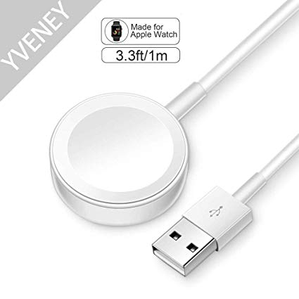 YVENEY Watch Charger Charging Cable,3.3 FT Magnetic Wireless Portable Charger Charging Cable/Cord Compatible for Watch Series 4 3 2 1 40mm 42mm 38mm