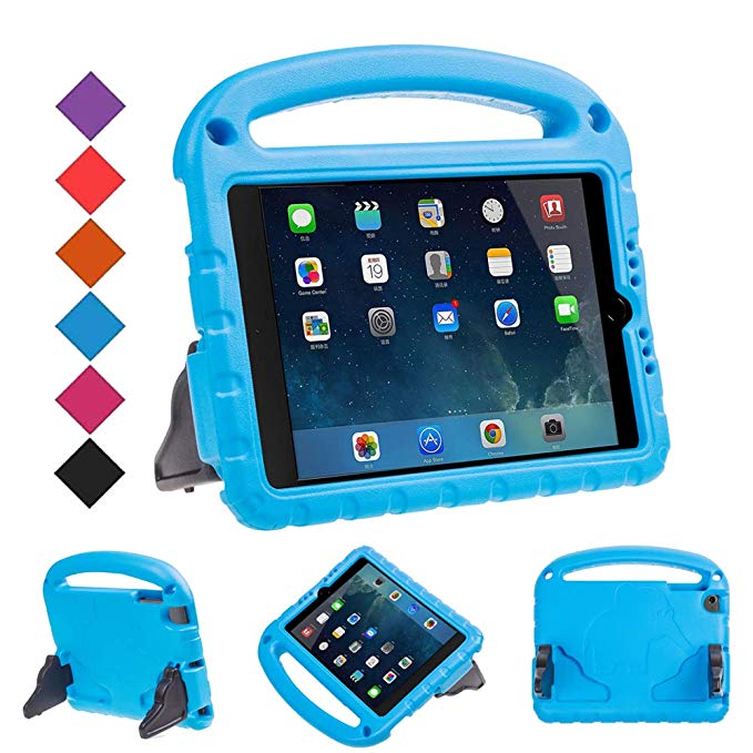 BMOUO Kids Case for iPad Mini 1 2 3 4 5 (2019), iPad Mini Case - Light Weight Shock Proof Handle Friendly Kids Case for iPad Mini, iPad Mini 5 (2019), iPad Mini 4, iPad Mini 3, Mini 2 - Blue