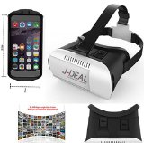 J-DEAL Large FOV 3D VR Virtual Reality 3D Video Glasses Helmet Headset Adjust Cardboard VR BOX For 476 Smartphones iPhone 6 plus 6 5s 5 Samsung Galaxy IOS Android Cellphones