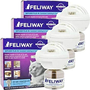Feliway 3 Pack Classic Starter Kit for Cats (Diffuser and 144 ml Vial)