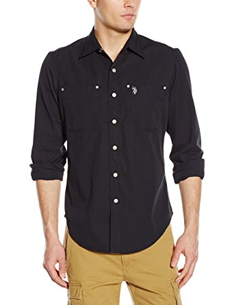 U.S. Polo Assn. Men's Long Sleeve Denim Sport Shirt