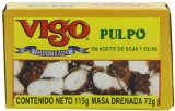 Vigo Octopus in Soy and Olive Oil 4-Ounce Cans Pack of 10