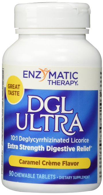 DGL Ultra-Caramel Creme Enzymatic Therapy Inc 90 Chewable Tablet