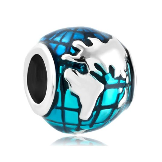 Jewelry Ocean Blue Earth World Globe Charm Sale Cheap Beads Fit Pandora Charms Bracelet Gifts