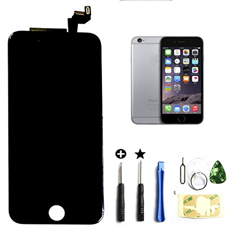 Black iphone 6s 4.7 inch Retina LCD Touch Screen Digitizer Glass Replacement Full Assembly with repair kit